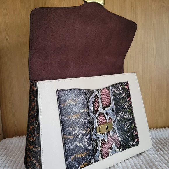 ❤️SOLD❤️ Coach Tabby Top Handle In Colorblock Snakeskin - Picture 2 of 13